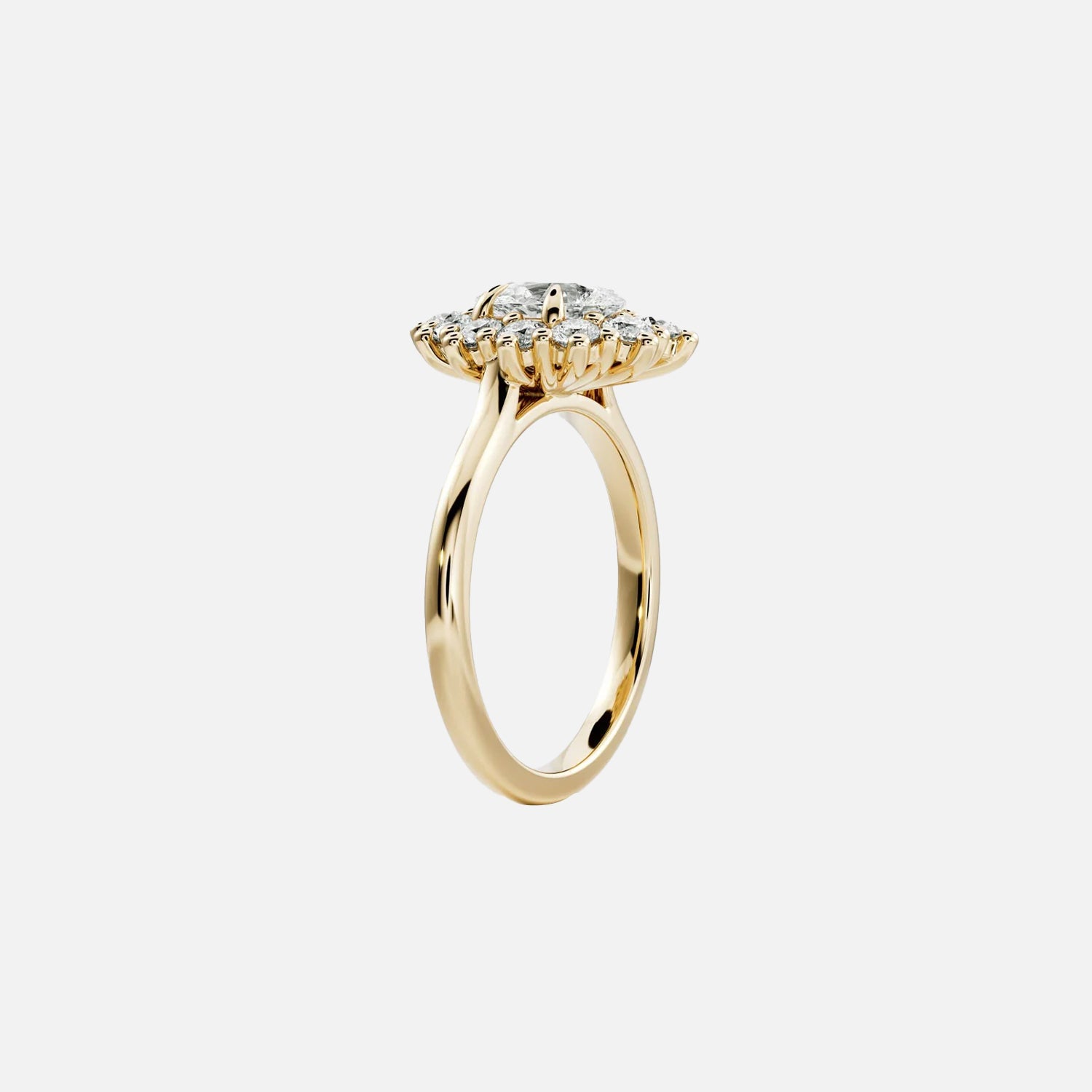 The Halo Eleanor Oval Vintage Moissanite Ring - KNT - Engagement Rings, Wedding Bands & Fine Jewelry