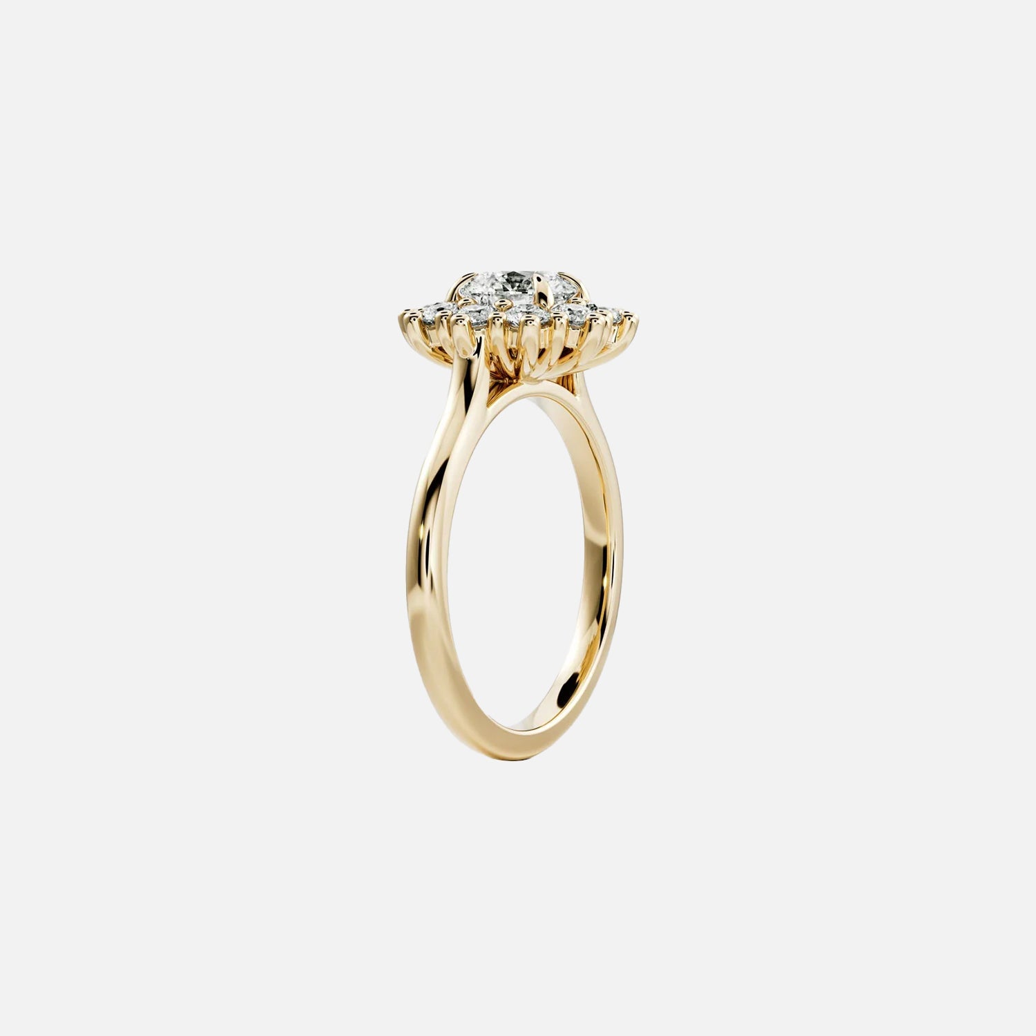 The Halo Eleanor Round Vintage Moissanite Ring - KNT - Engagement Rings, Wedding Bands & Fine Jewelry