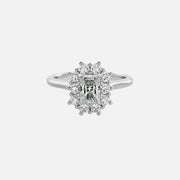 The Halo Eleanor Radiant Vintage Moissanite Ring - KNT - Engagement Rings, Wedding Bands & Fine Jewelry