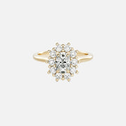 The Halo Eleanor Cushion Vintage Moissanite Ring - KNT - Engagement Rings, Wedding Bands & Fine Jewelry