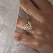 The Halo Eleanor Radiant Vintage Moissanite Ring - KNT - Engagement Rings, Wedding Bands & Fine Jewelry