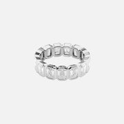  Emerald Bezel Eternity Ring 14k White Gold 4 5 001