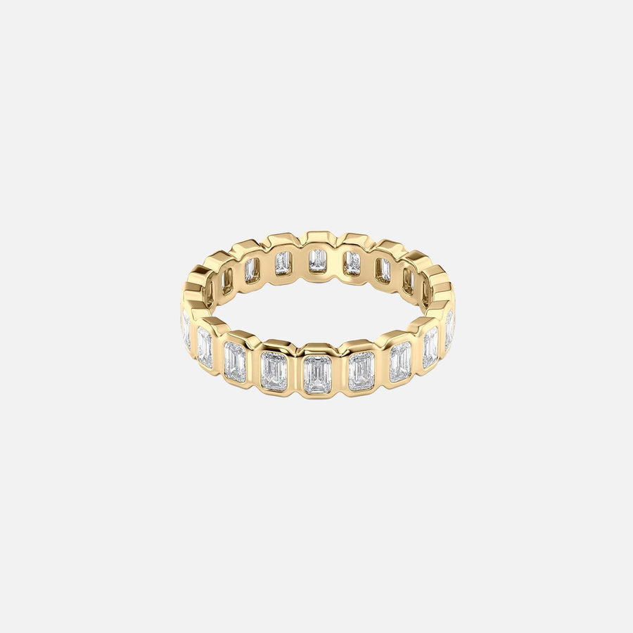 Emerald Bezel Eternity Ring 14k Yellow Gold 2 0 001