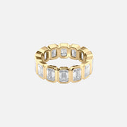  Emerald Bezel Eternity Ring 14k Yellow Gold 5 5 001