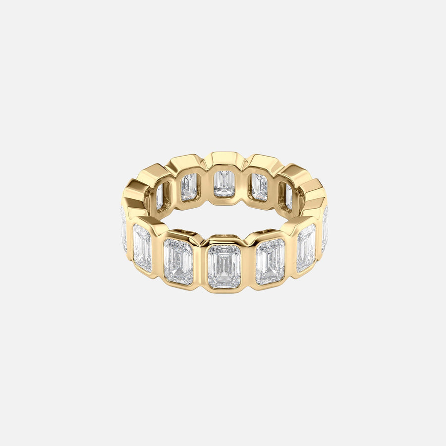  Emerald Bezel Eternity Ring 14k Yellow Gold 5 5 001