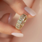  Emerald Bezel Eternity Ring 14k Yellow Gold 5 5 003