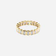  Emerald Bezel Eternity Ring 18k Yellow Gold 2 0 001