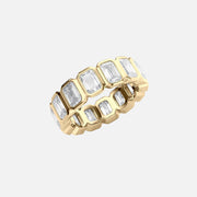  Emerald Bezel Eternity Ring 18k Yellow Gold 5 5 002