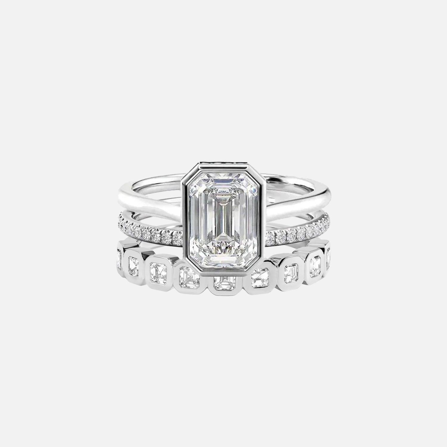 Emerald Helena Ring Stack - KNT - Engagement Rings, Wedding Bands & Fine Jewelry