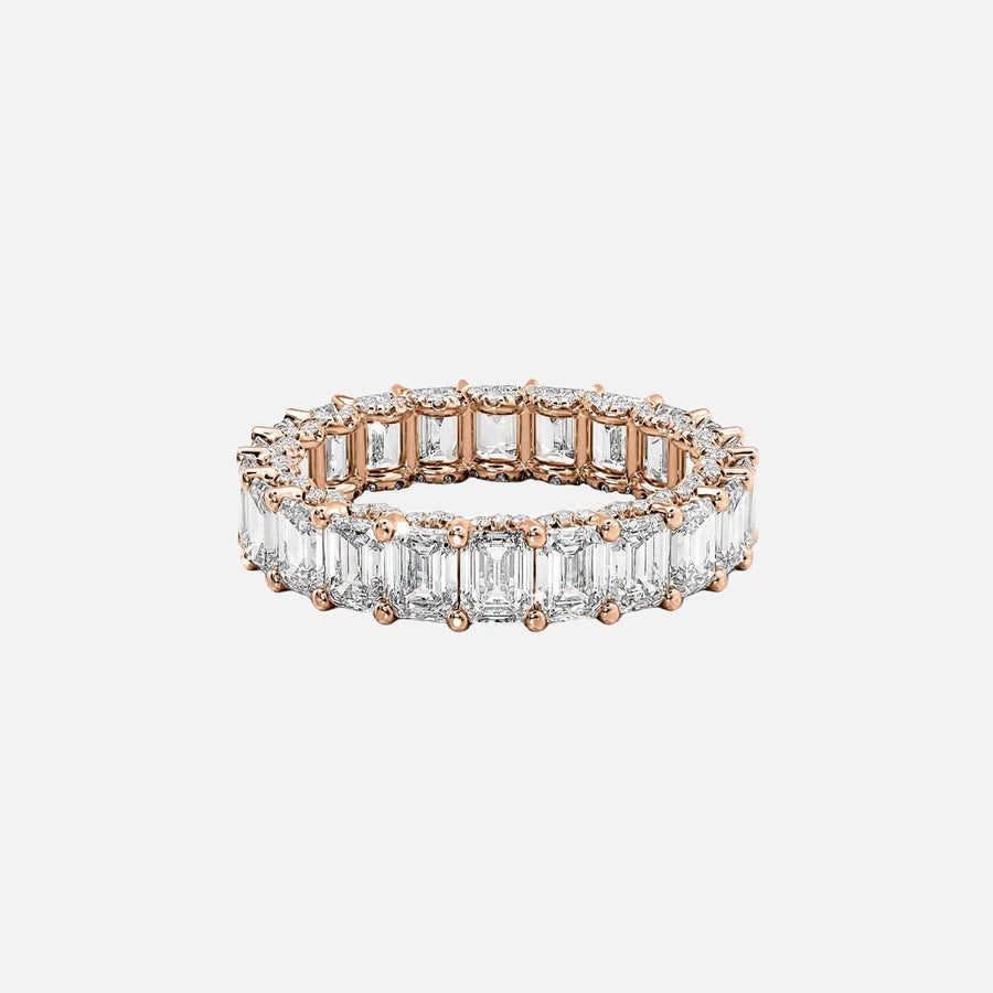  Emerald U Pave Prong Eternity Ring 18k Rose Gold 5 8 001