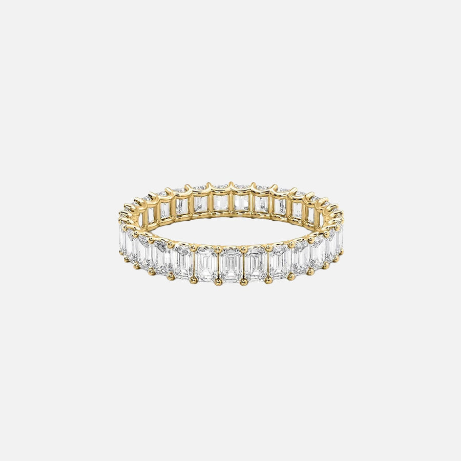 Emerald U Prong Eternity Ring 14k Yellow Gold 3 0 001