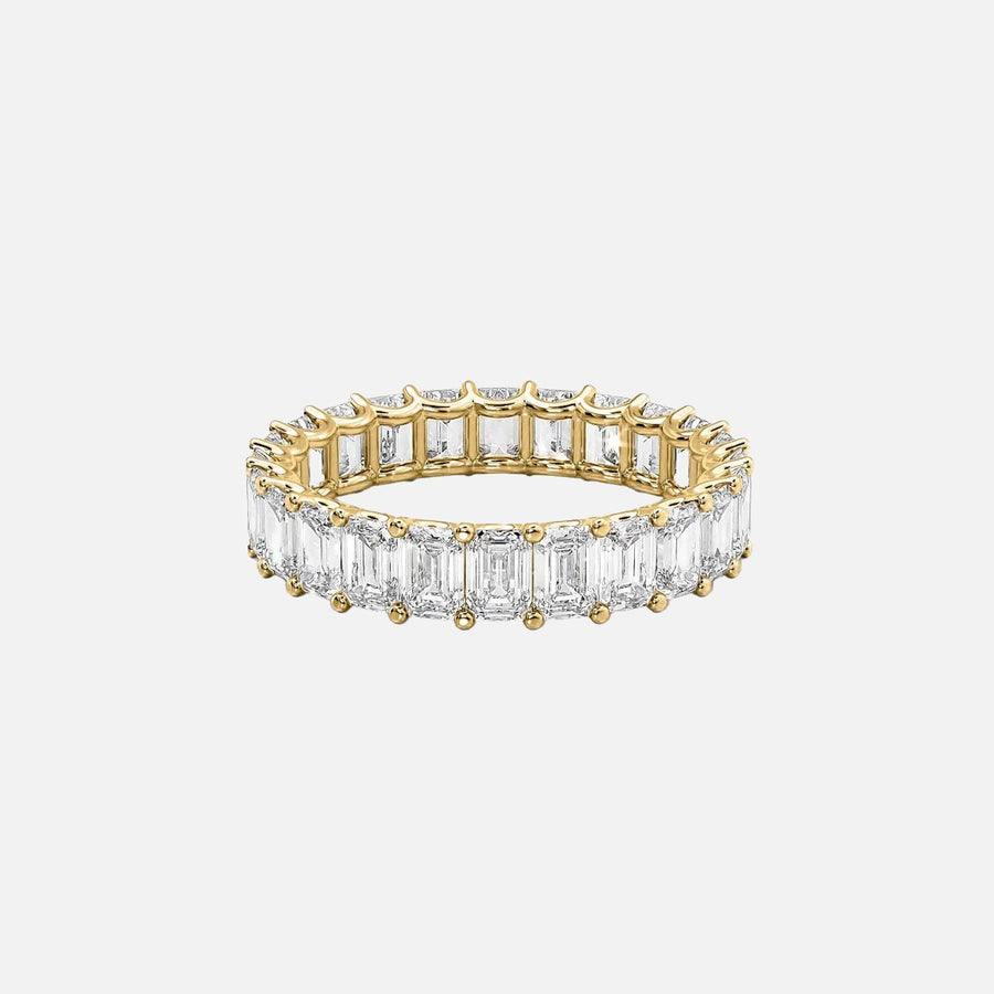  Emerald U Prong Eternity Ring 18k Yellow Gold 5 0 001