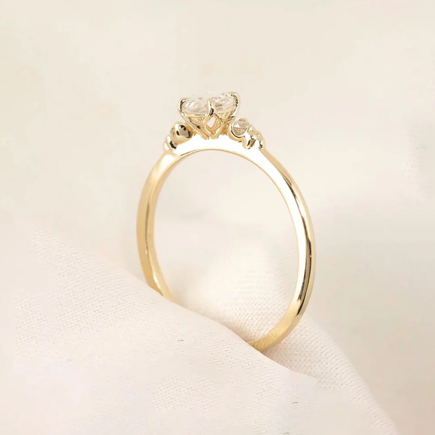 The Three Stone Emery Oval Moissanite Ring - KNT - Engagement Rings, Wedding Bands & Fine Jewelry