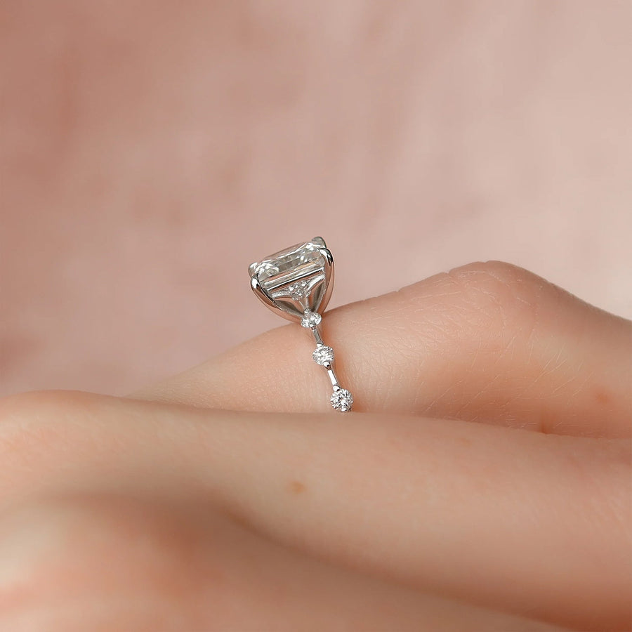 The Pave Freyja Princess Moissanite Ring - KNT - Engagement Rings, Wedding Bands & Fine Jewelry