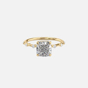 The Pave Freyja Cushion Moissanite Ring - KNT - Engagement Rings, Wedding Bands & Fine Jewelry