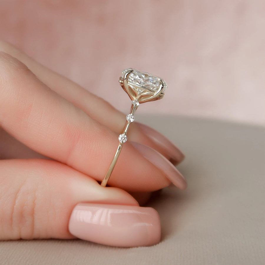 The Pave Freyja Oval Moissanite Ring - KNT - Engagement Rings, Wedding Bands & Fine Jewelry