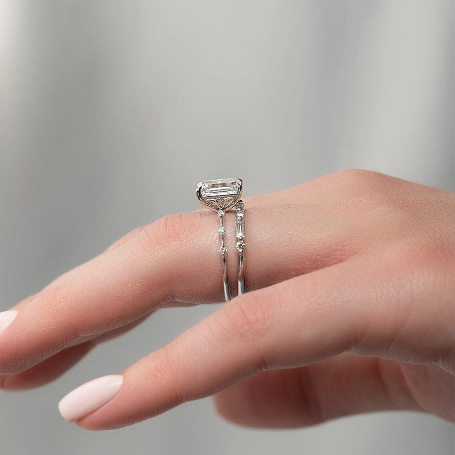 The Pave Freyja Emerald Moissanite Ring - KNT - Engagement Rings, Wedding Bands & Fine Jewelry