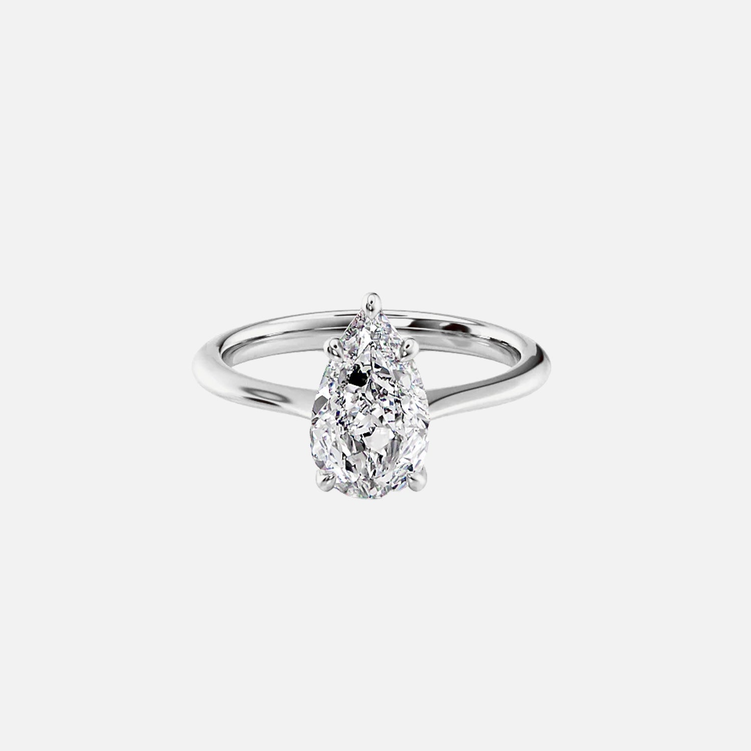 The Solitaire Glamour Pear Moissanite Ring - KNT - Engagement Rings, Wedding Bands & Fine Jewelry