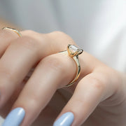 The Solitaire Glamour Emerald Moissanite Ring - KNT - Engagement Rings, Wedding Bands & Fine Jewelry