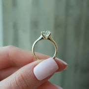 The Solitaire Glamour Round Moissanite Ring - KNT - Engagement Rings, Wedding Bands & Fine Jewelry