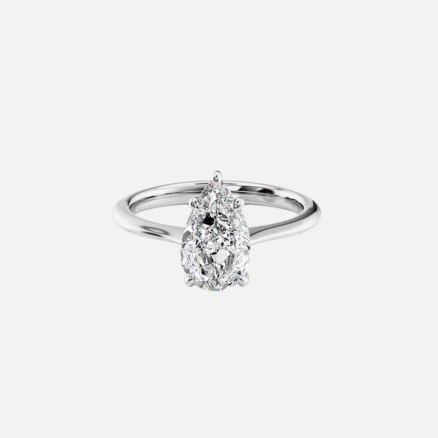 The Solitaire Glamour Pear Moissanite Ring - KNT - Engagement Rings, Wedding Bands & Fine Jewelry