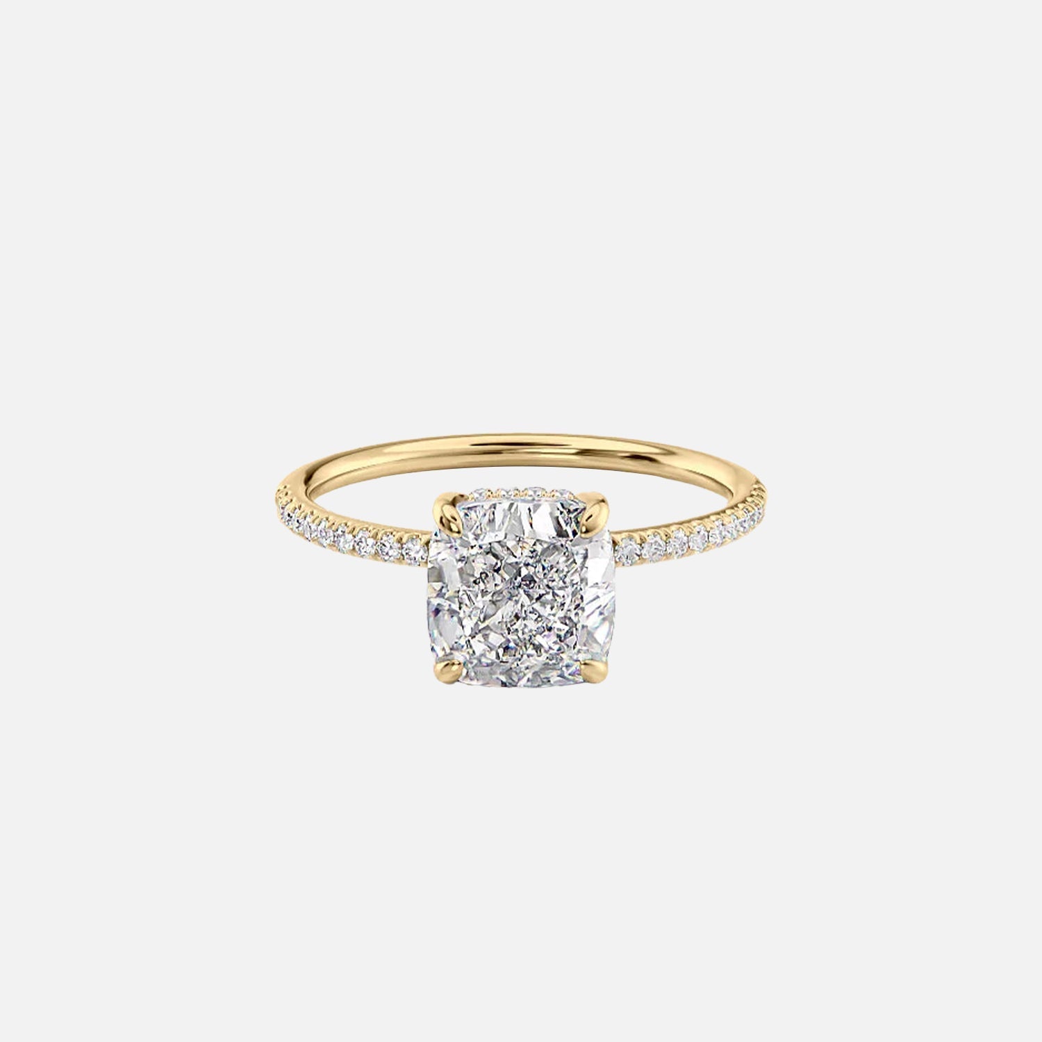 The Pave Gratia Cushion Moissanite Ring - KNT - Engagement Rings, Wedding Bands & Fine Jewelry