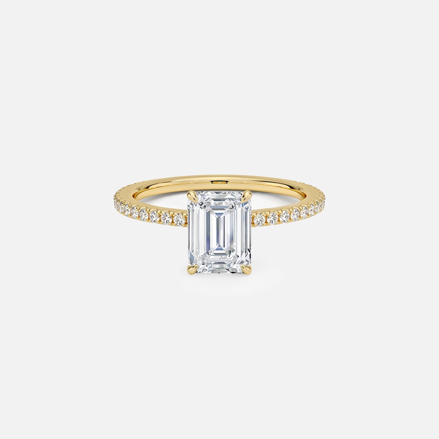 The Pave Gratia Emerald Moissanite Ring - KNT - Engagement Rings, Wedding Bands & Fine Jewelry