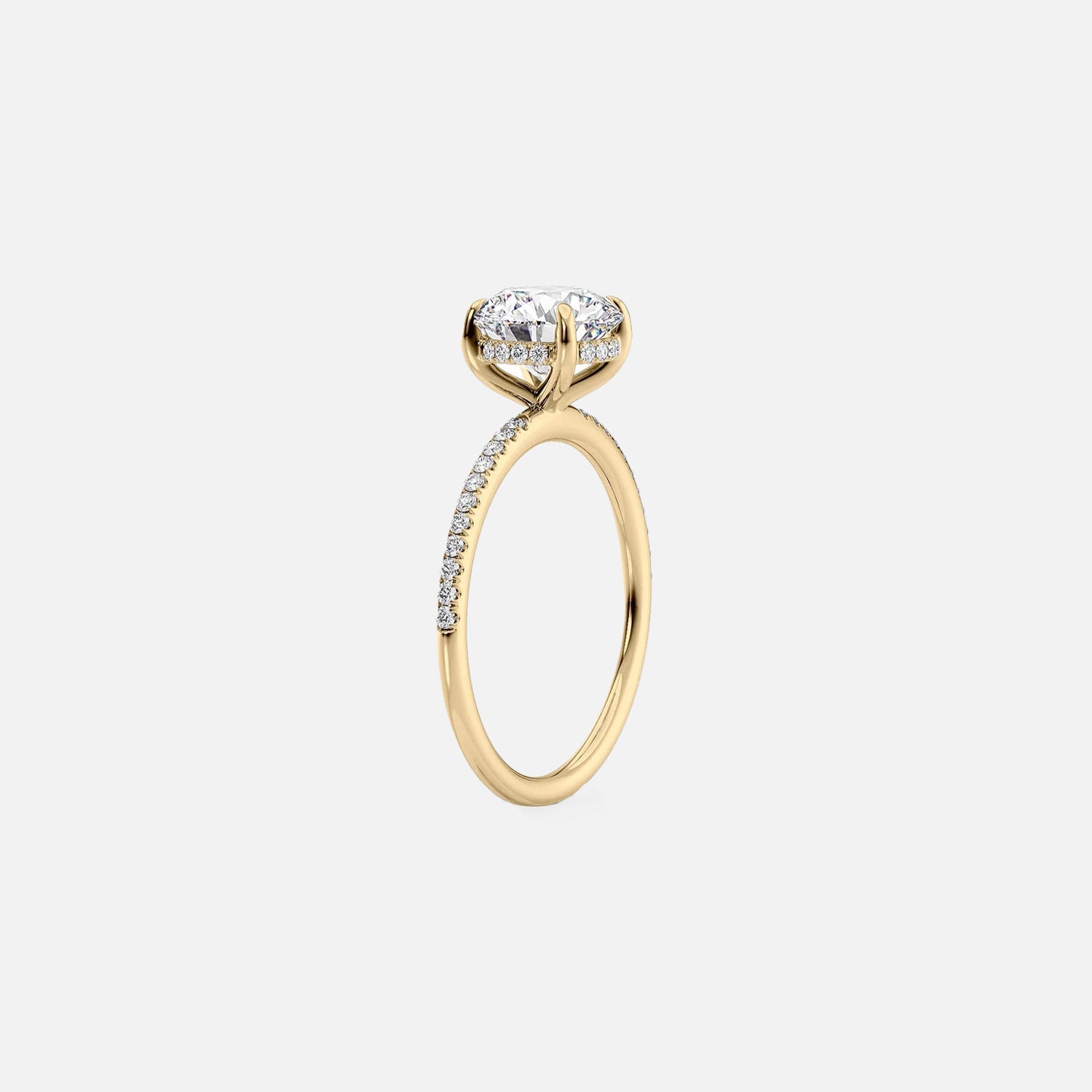 The Pave Gratia Round Moissanite Ring - KNT - Engagement Rings, Wedding Bands & Fine Jewelry
