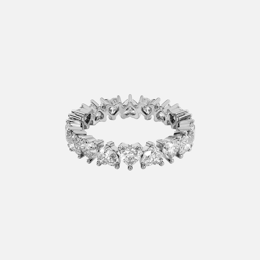  Heart Eternity Ring 14k White Gold 3 0 001