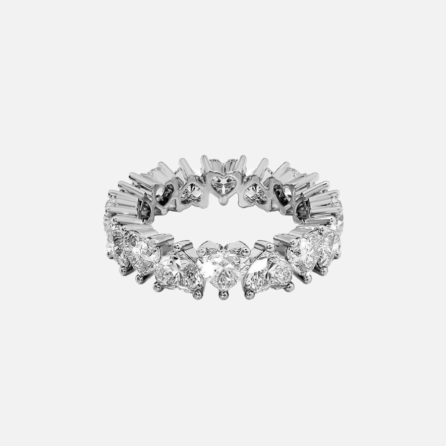 Heart Eternity Ring 14k White Gold 5 5 001