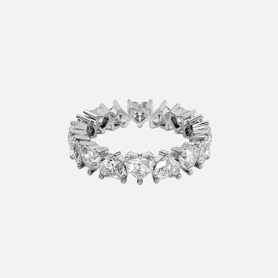  Heart Eternity Ring 18k White Gold 4 5 001