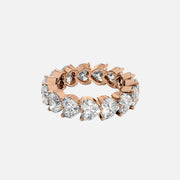  Heart Shared Prong Eternity Ring 14k Rose Gold 7 0 001