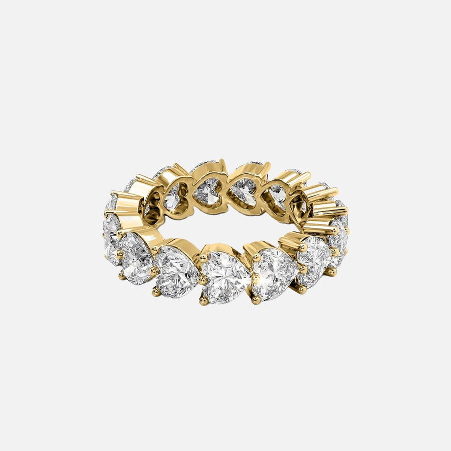  Heart Shared Prong Eternity Ring 14k Yellow Gold 7 0 001