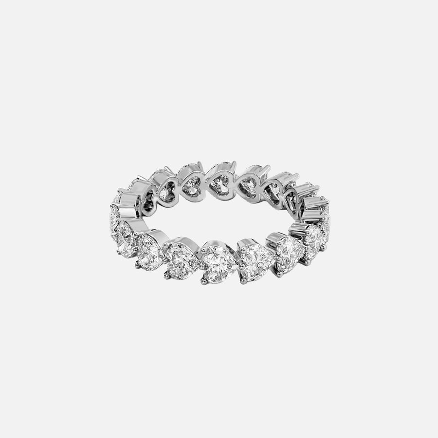  Heart Shared Prong Eternity Ring 18k White Gold 3 0 001