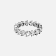  Heart Shared Prong Eternity Ring 18k White Gold 3 5 001