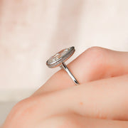 The Bezel Helena Pear Solitaire Moissanite Ring - KNT - Engagement Rings, Wedding Bands & Fine Jewelry