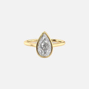 The Bezel Helena Pear Solitaire Moissanite Ring - KNT - Engagement Rings, Wedding Bands & Fine Jewelry