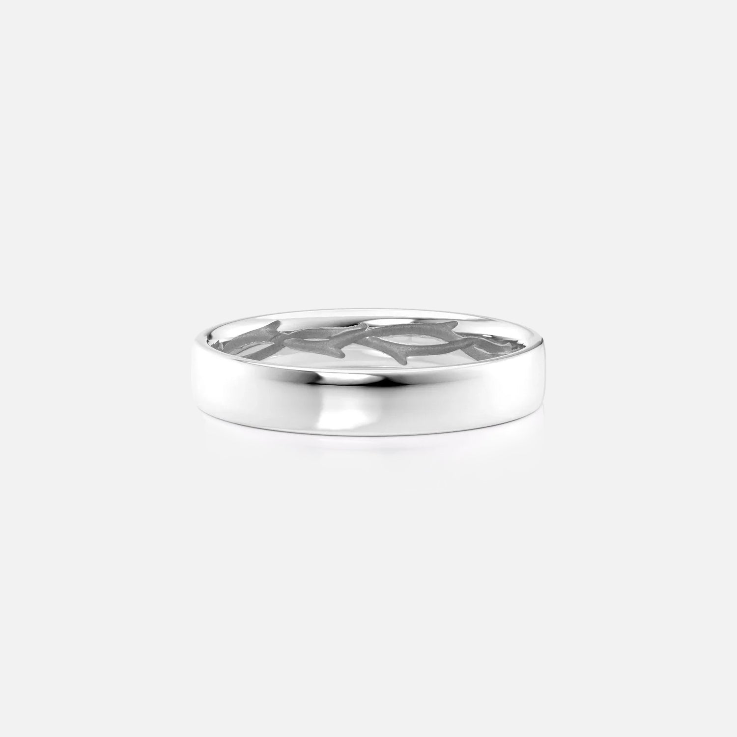 The Classic Hidden Vine Cigar Moissanite Ring - KNT - Engagement Rings, Wedding Bands & Fine Jewelry