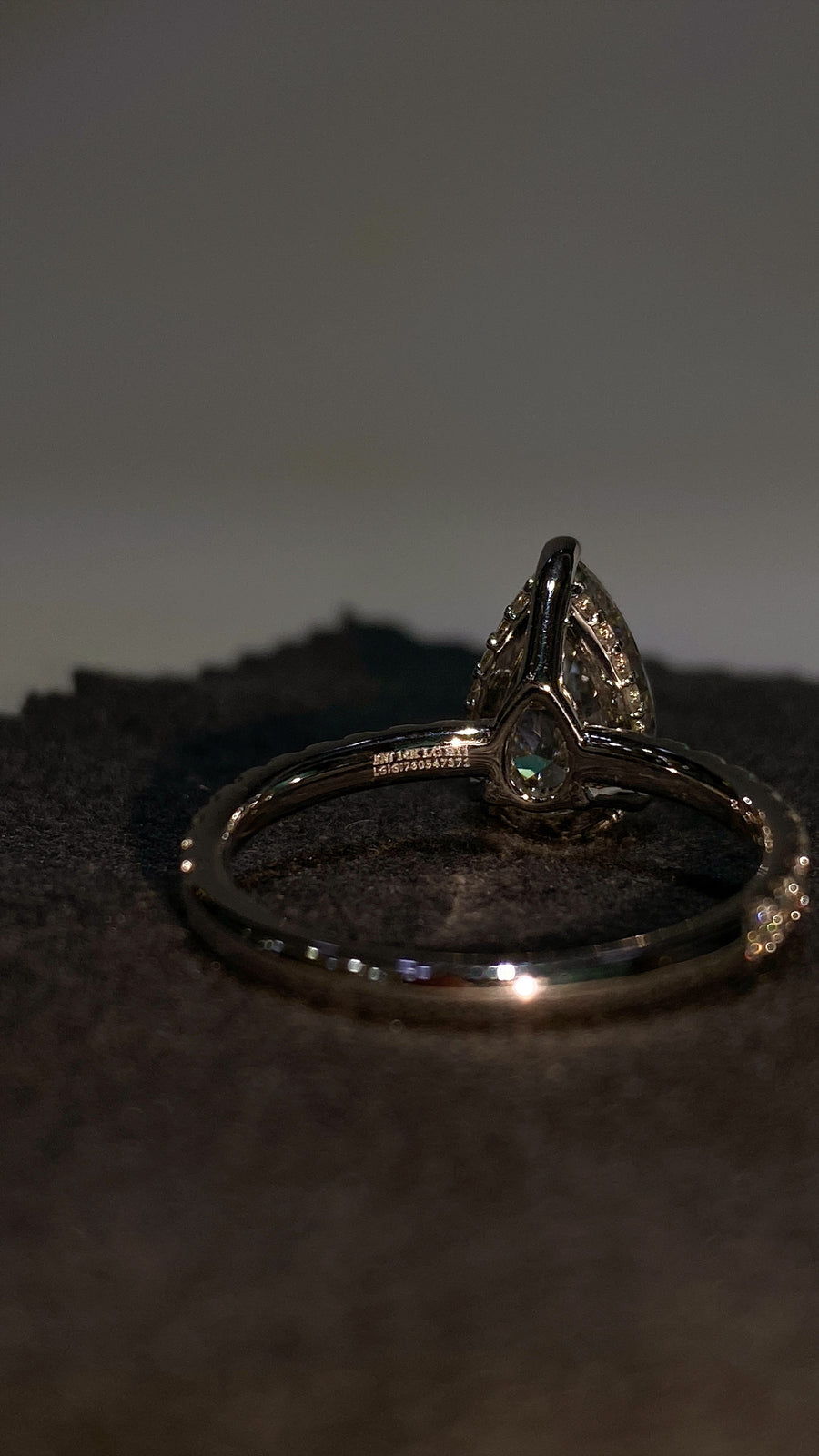 The Pave Kamellie - 2.0 Carat Pear Lab Diamond