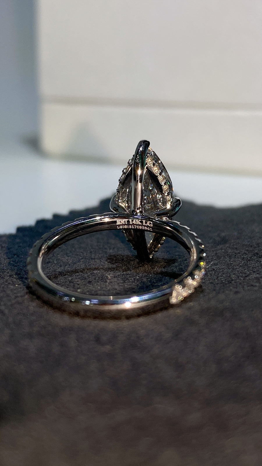 The Pave Kamelie - 2.5 Carat Marquise Lab Diamond