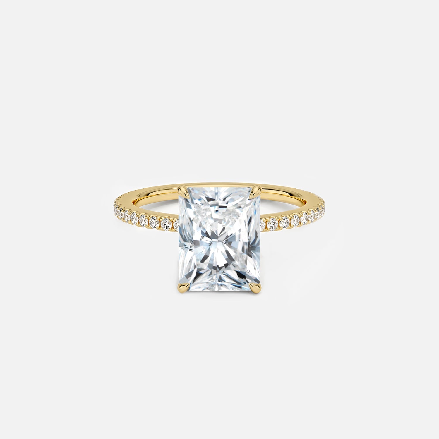 The Pave Infinity Radiant Moissanite Ring - KNT - Engagement Rings, Wedding Bands & Fine Jewelry