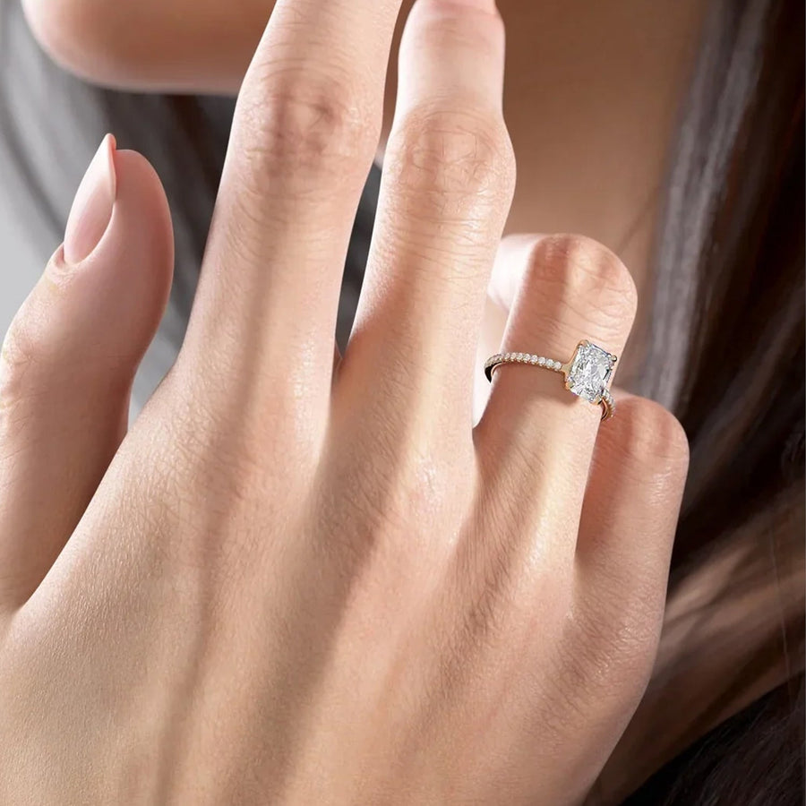 The Pave Infinity Radiant Moissanite Ring - KNT - Engagement Rings, Wedding Bands & Fine Jewelry