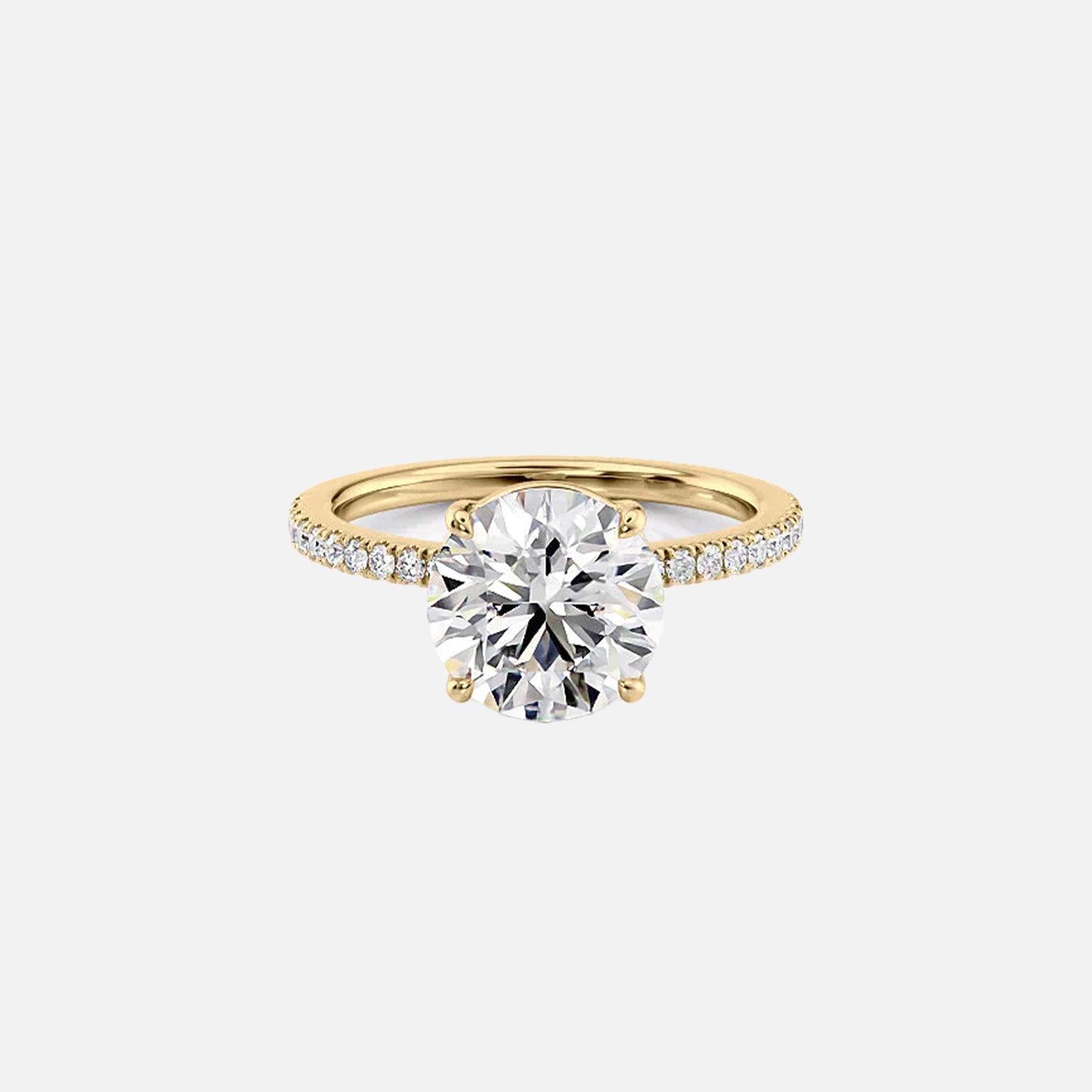 The Pave Infinity Round Moissanite Ring - KNT - Engagement Rings, Wedding Bands & Fine Jewelry