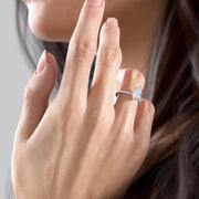 The Pave Infinity Pear Moissanite Ring - KNT - Engagement Rings, Wedding Bands & Fine Jewelry