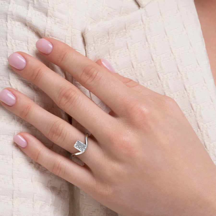 The Solitaire Karen Radiant Moissanite Ring - KNT - Engagement Rings, Wedding Bands & Fine Jewelry