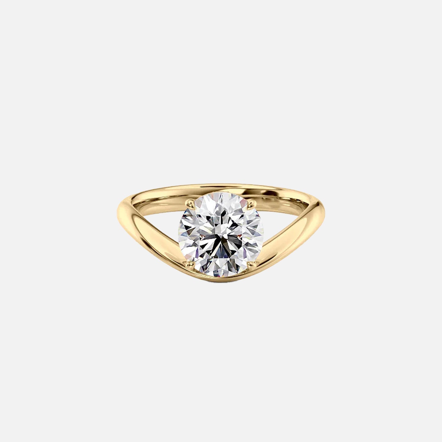The Solitaire Karen Round Moissanite Ring - KNT - Engagement Rings, Wedding Bands & Fine Jewelry