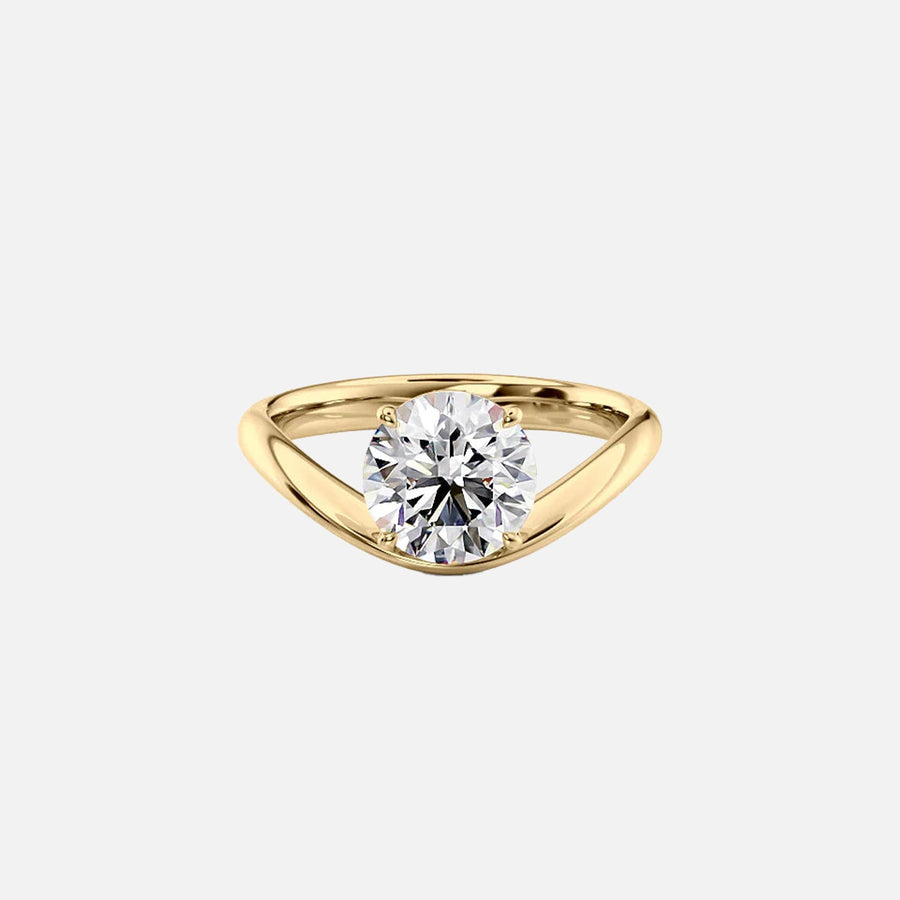 The Solitaire Karen Round Moissanite Ring - KNT - Engagement Rings, Wedding Bands & Fine Jewelry
