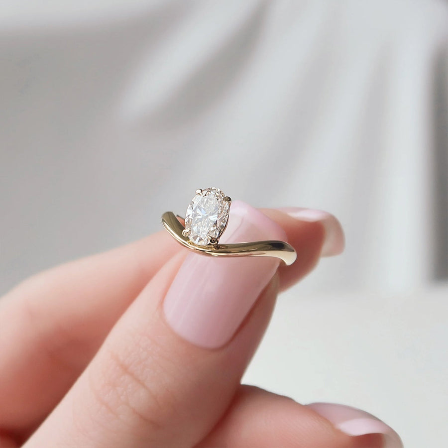 The Solitaire Karen Oval Moissanite Ring - KNT - Engagement Rings, Wedding Bands & Fine Jewelry