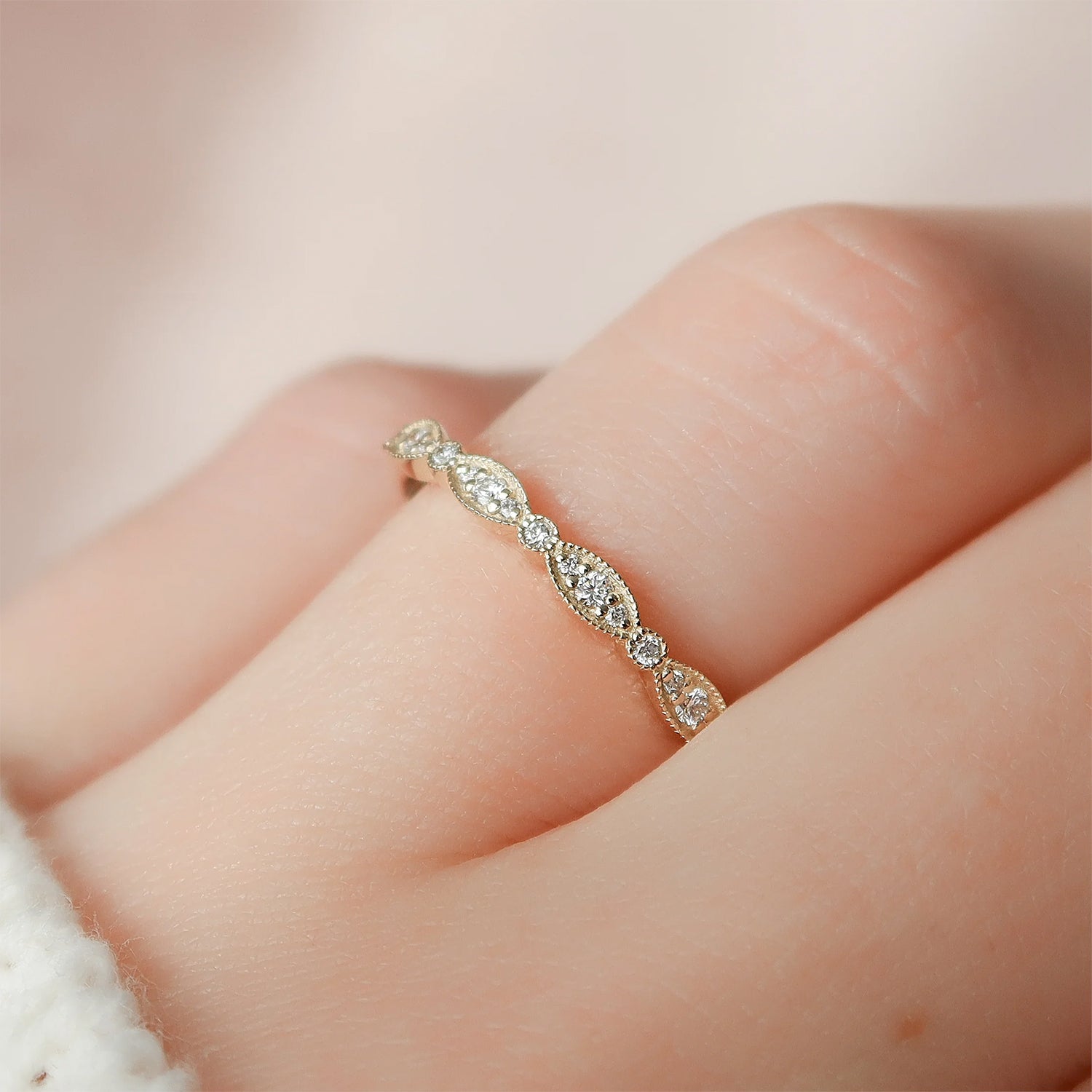 The Pave Lily Prong Moissanite Ring - KNT - Engagement Rings, Wedding Bands & Fine Jewelry