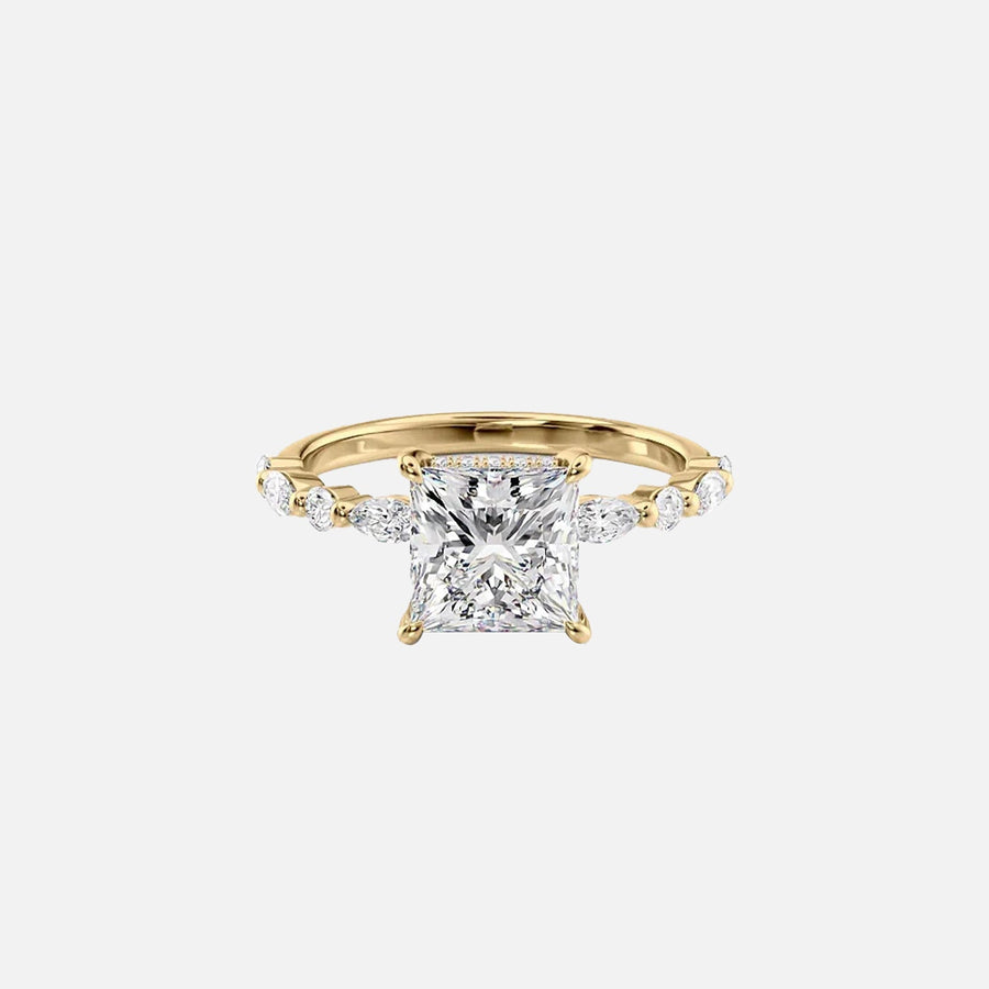 The Hidden Halo Marianne Princess Pave Moissanite Ring - KNT - Engagement Rings, Wedding Bands & Fine Jewelry